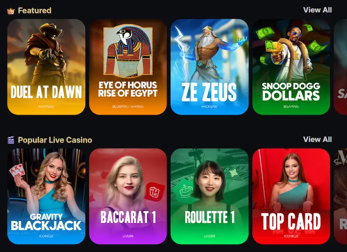 Slotsdon Casino games